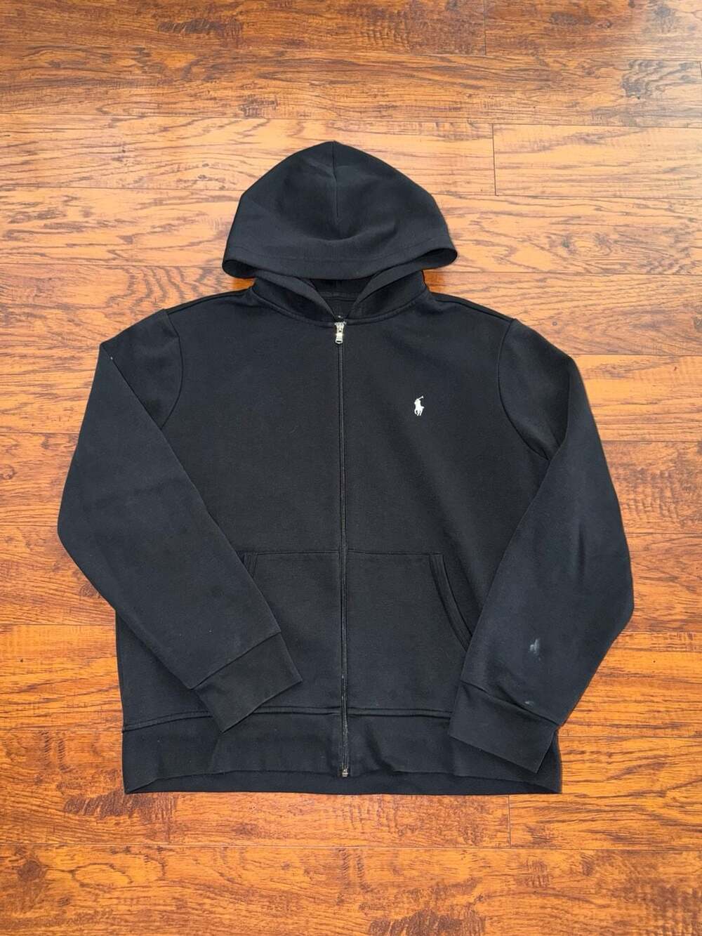 Polo Ralph Lauren Men's Black Double-Knit Full-Zip Hoodie